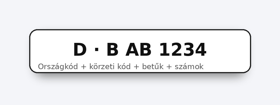 Külföldi rendszám példa
